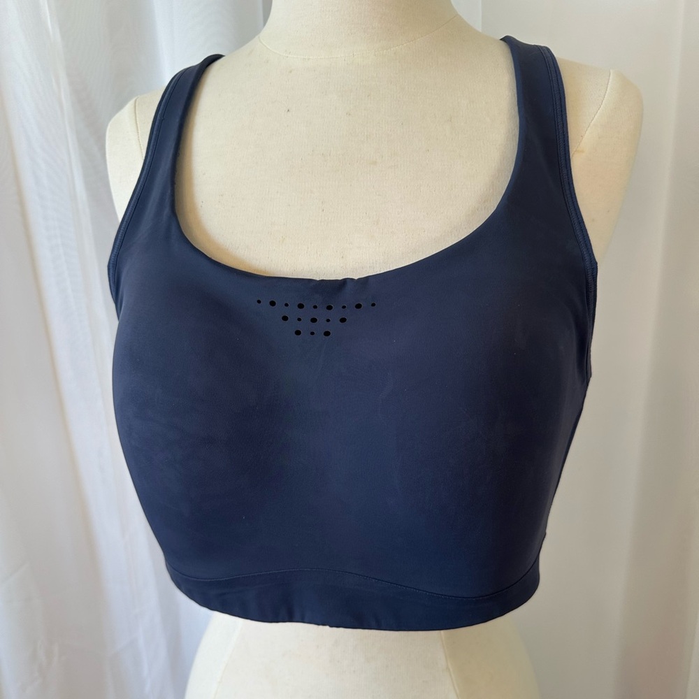 2 Athleta Phenomena sports bras 38D Navy Blush